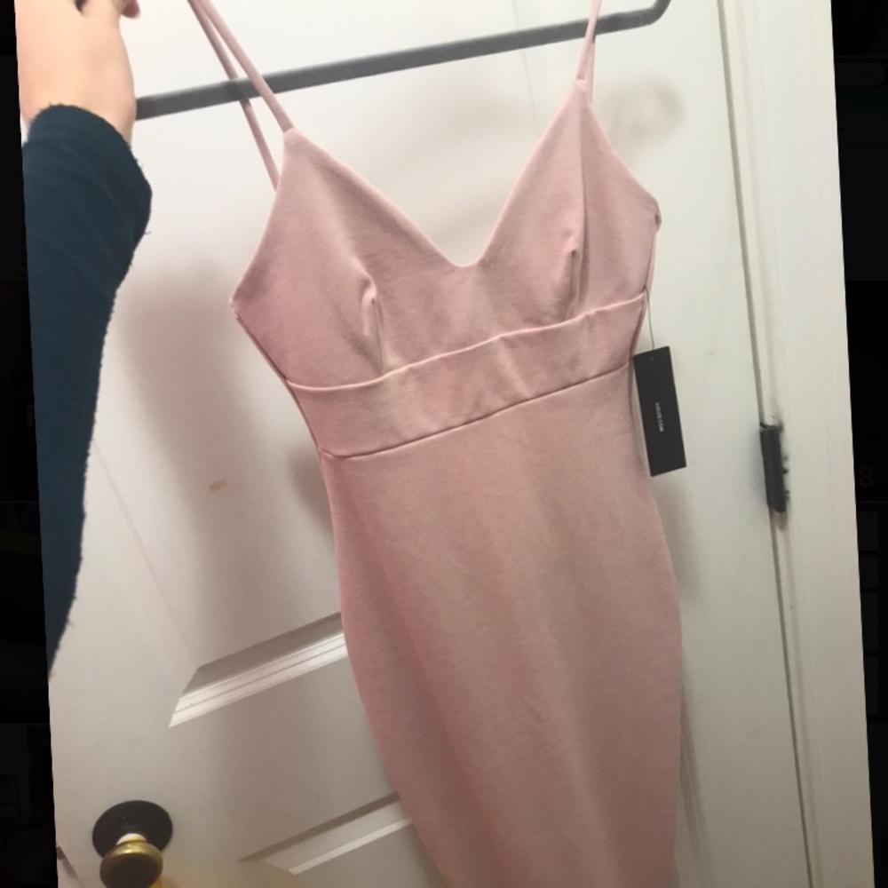 Lulus nude/pink bodycon dress